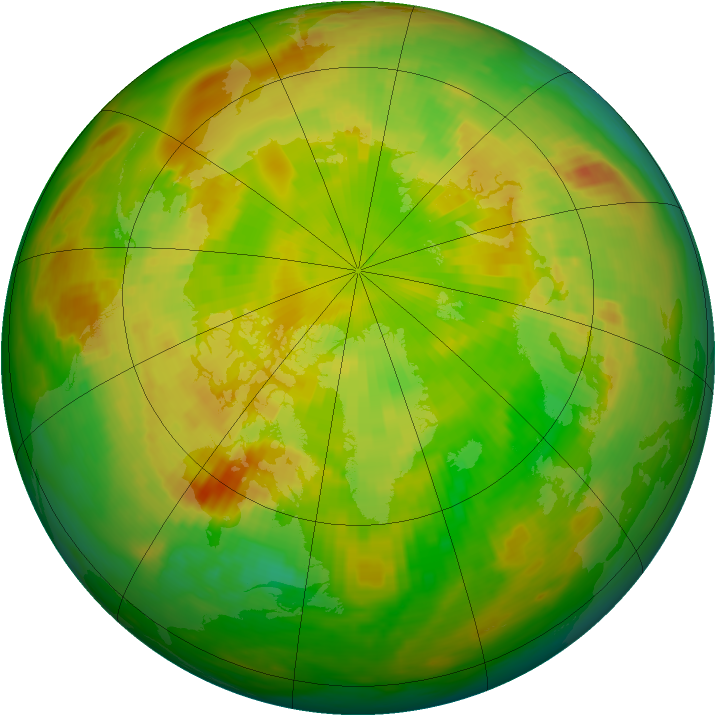 Arctic ozone map for 10 June 1979
